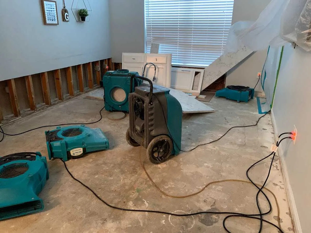 Dehumidifier in flood-cut room for Water Extraction & Removal in Hackensack
